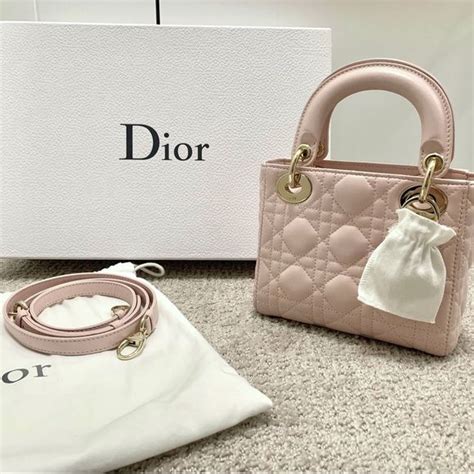 lady dior mini powder pink|Dior drawstring pouch.